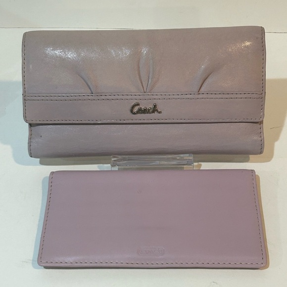 Vintage Coach Light Purple Leather Wallet and checkbook clutch - Picture 5 of 7